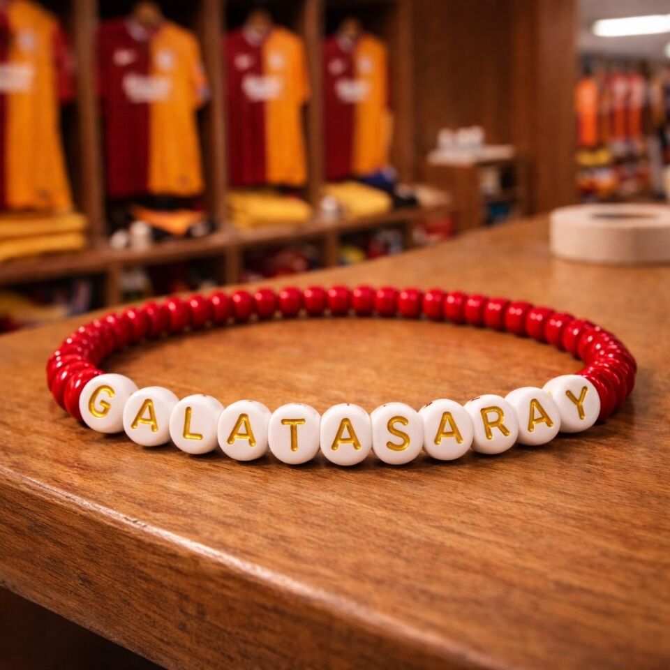 Takım Taraftar Temalı Plastik Bileklik Galatasaray Yazılı