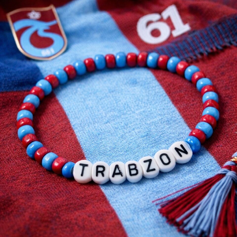 Takım Taraftar Temalı Ahşap Bileklik Trabzon Yazılı