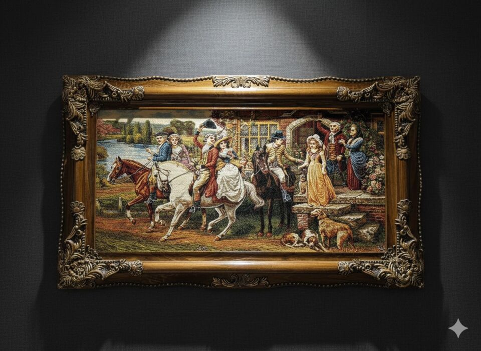 Klasik Aristokrasi Temalı Goblen Dokuma Tablo