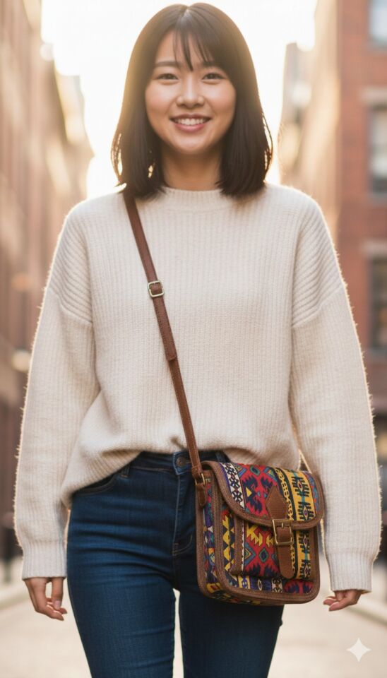 Geleneksel İran Motifli Omuz Çantası