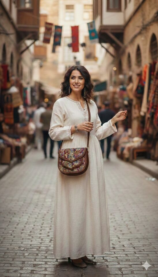 Geleneksel İran Pers Dokuma Çanta