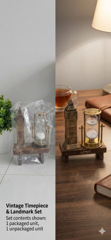 Big Ben Figürlü Nostaljik Kum Saati