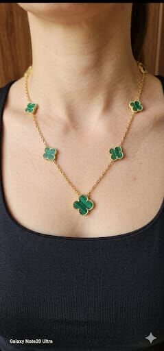 5 Motifli Yonca Kolye