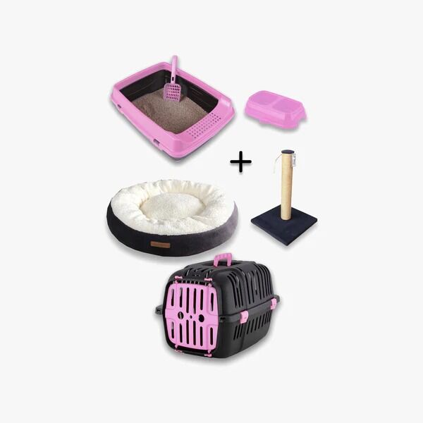 Lüks Kedi Pembe Bakım Seti