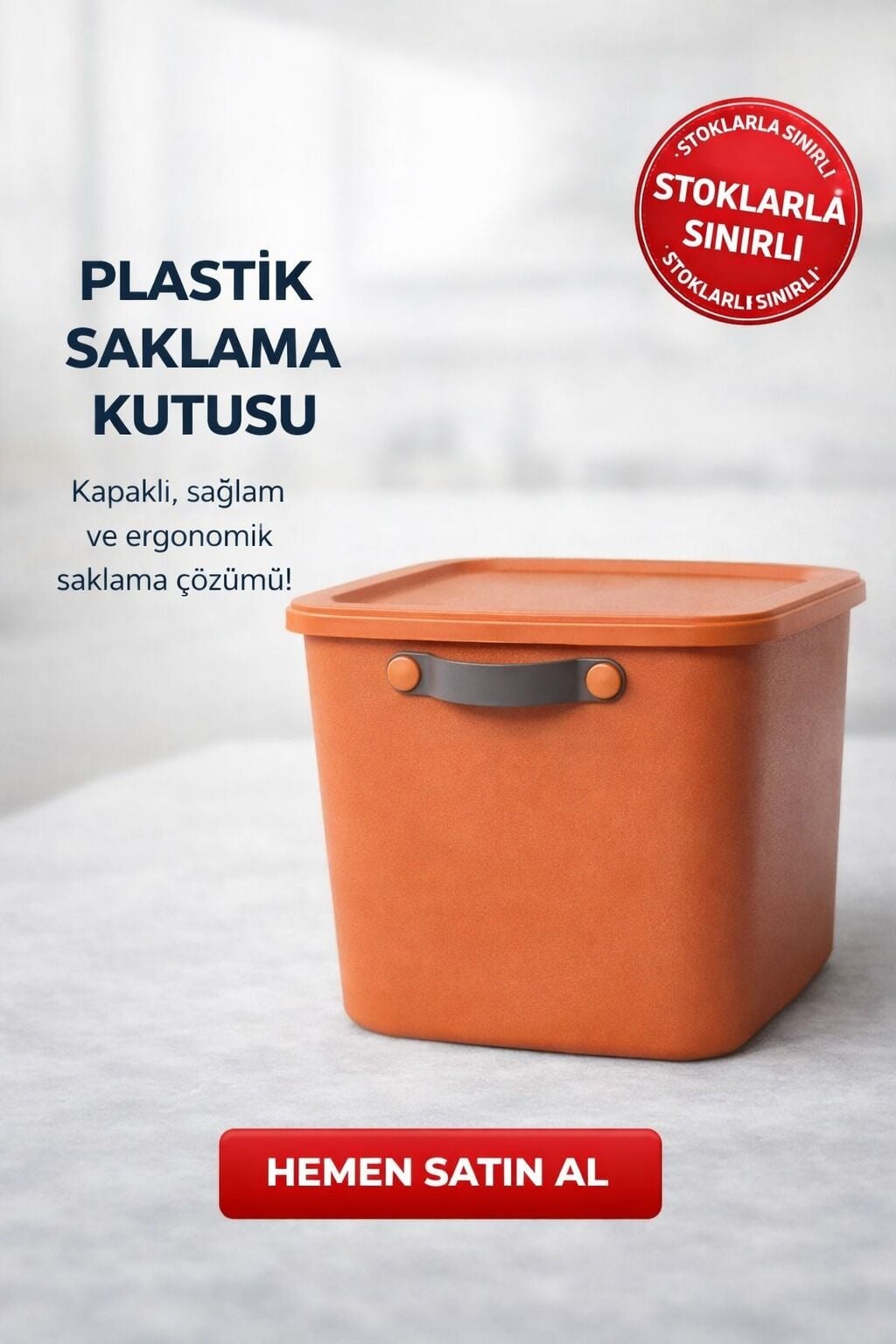 20 Litrelik Plastik Saklama Kutusu