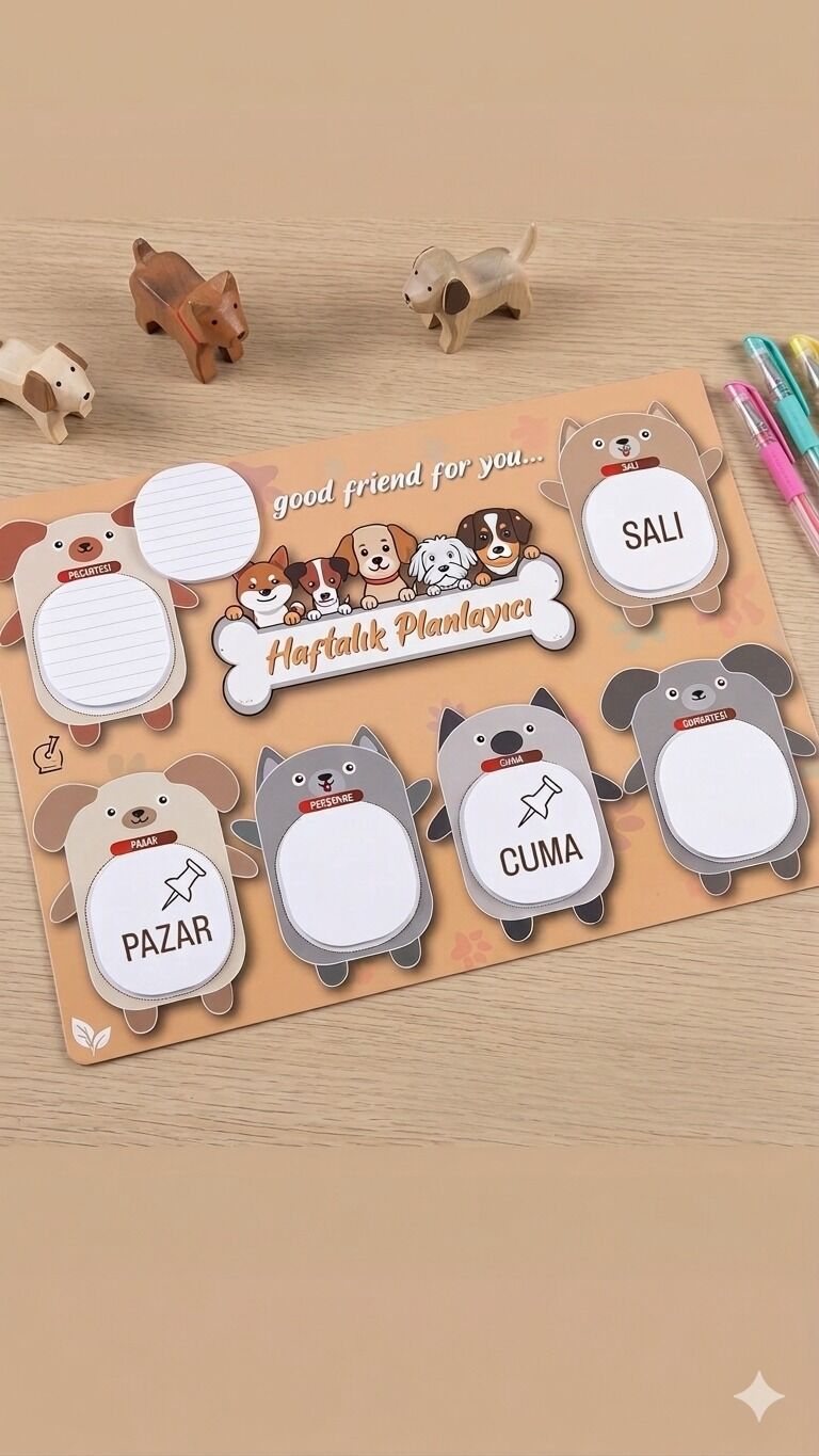 Haftalık Planlayıcı – Köpek Temalı