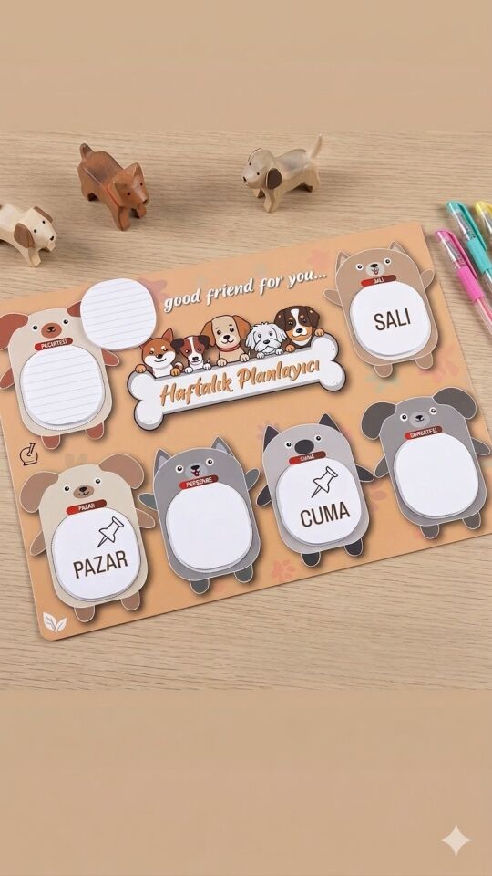 Haftalık Planlayıcı – Köpek Temalı