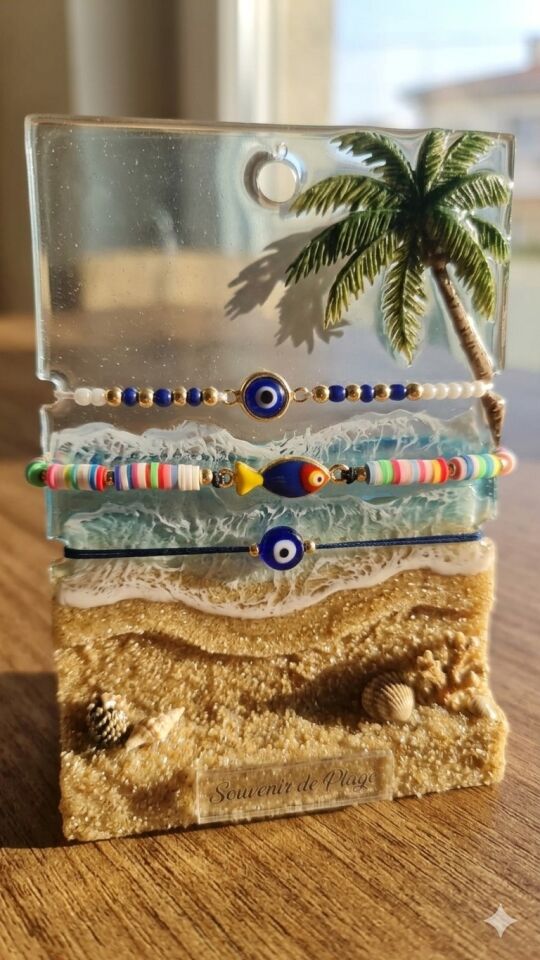 Souvenir de Plage – 3’lü El Yapımı Bileklik Seti