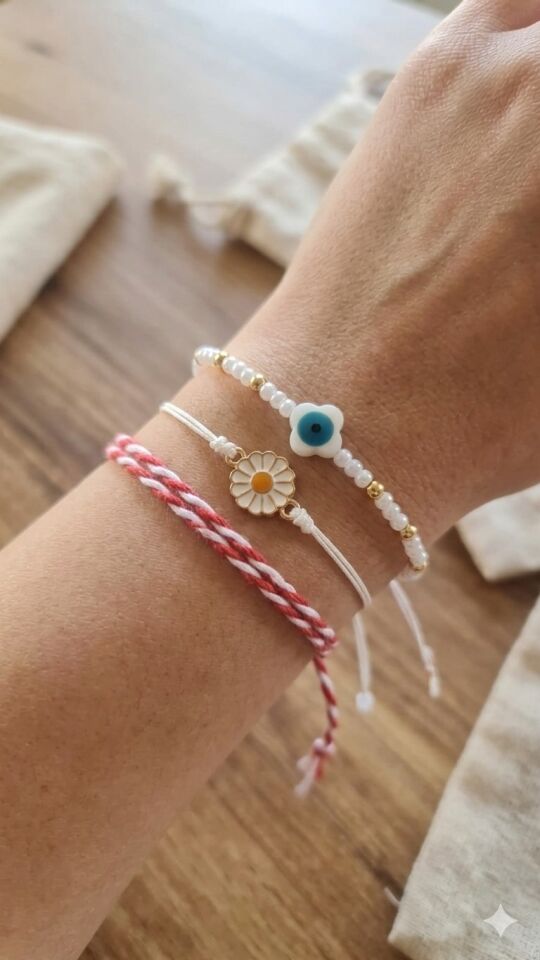 Spring Harmony – 3’lü El Yapımı Bileklik Seti