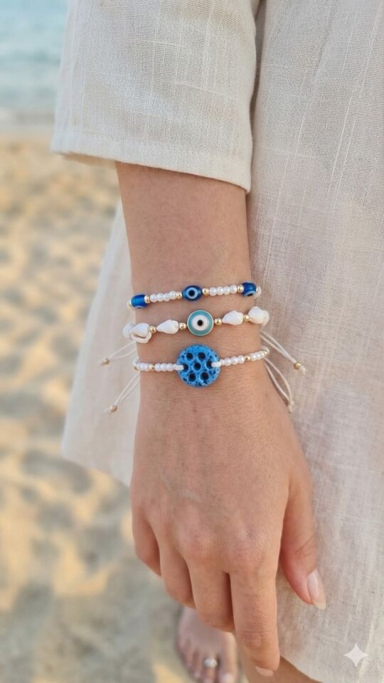 Aegean Spirit – 3’lü El Yapımı Bileklik Seti