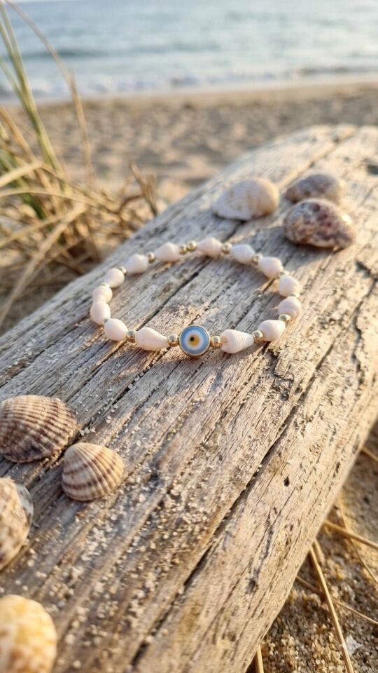 Golden Shell – El Yapımı Nazar Bileklik