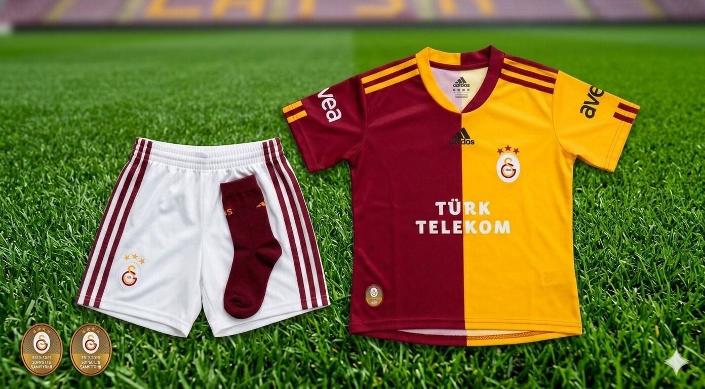 Galatasaray Çocuklar İçin Profesyonel Futbol Forması