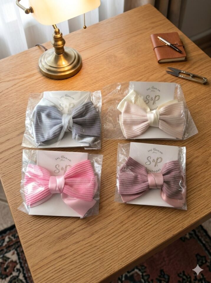 S&P Fiyonklu Saç Tokaları - 4lü Takım