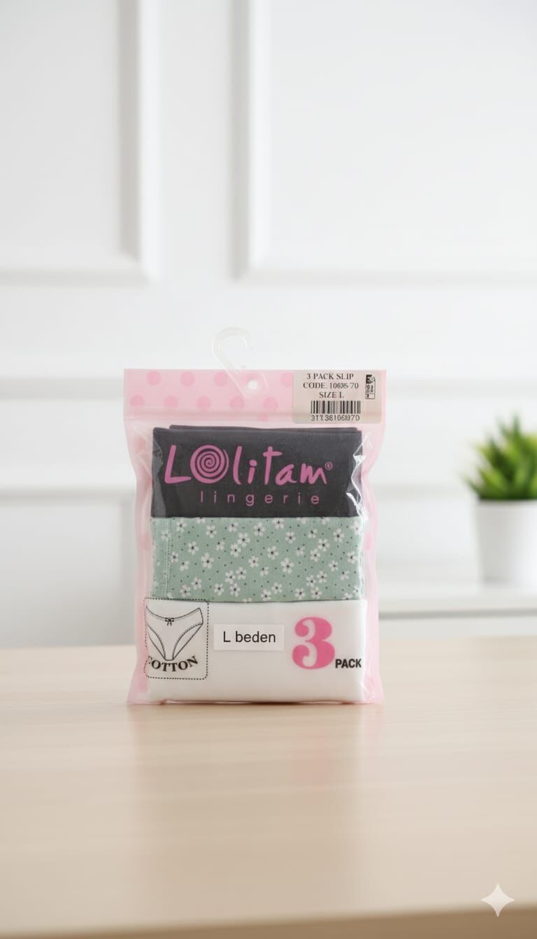 Lolitam Lingerie 3’lü Konfor Slip Seti