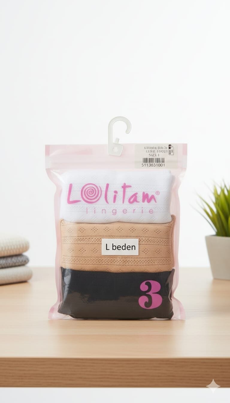 Lolitam Lingerie – 3’lü Kadın İç Giyim Seti (Large)