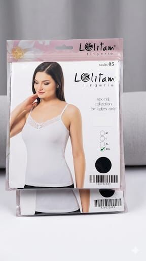 Lolitam Lingerie Özel Koleksiyon Dantelli Atlet – Siyah