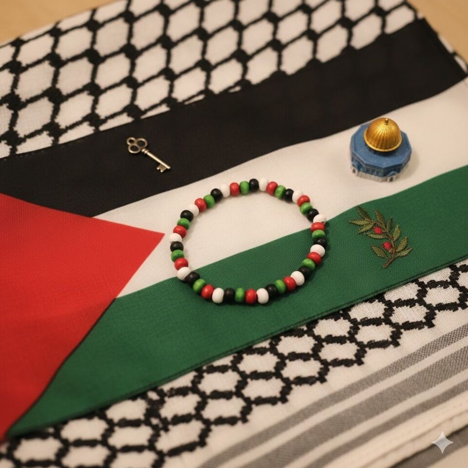 Filistin Renkleri Boncuk Bileklik