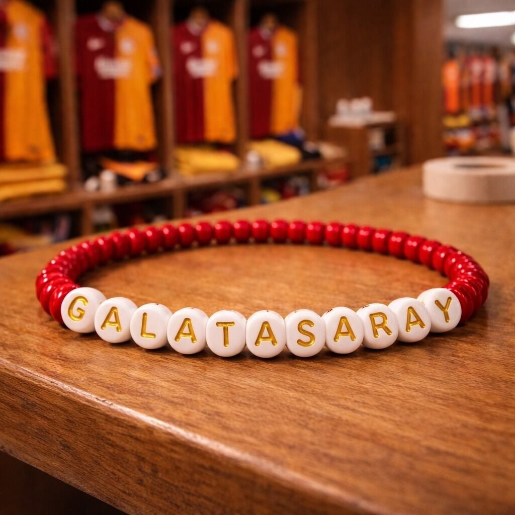 Takım Taraftar Temalı Plastik Bileklik Galatasaray Yazılı