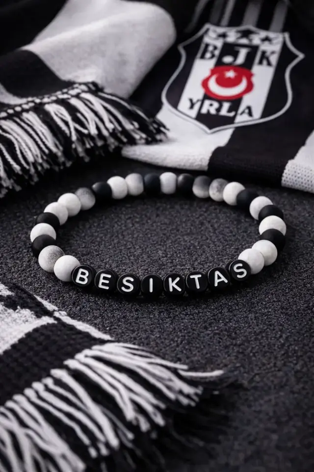 Takım Taraftar Temalı Plastik Bileklik Beşiktaş Yazılı