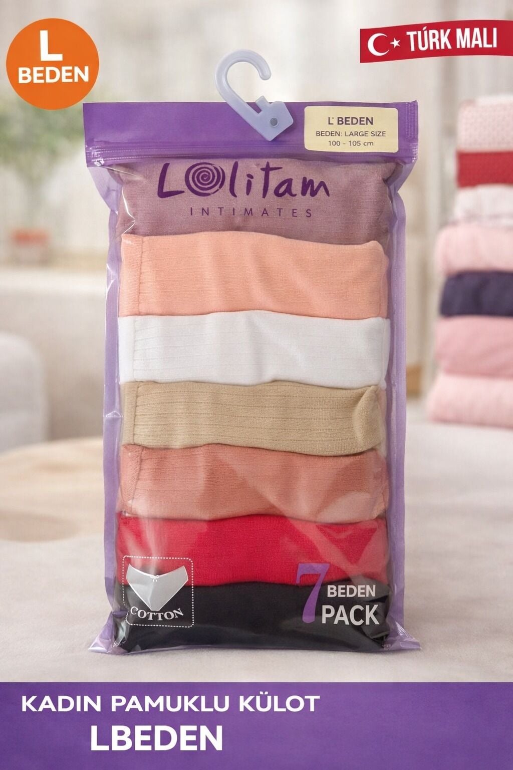 Lolitam Intimates 7'li Pamuklu Kadın Bato Külot Seti - L